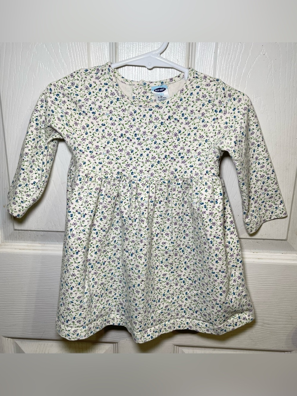 Vintage 1999 Old Navy Baby Floral Dress 6-12M Cottagecore Y2K
